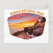 Acadia National Park Küste & Leuchtturm Maine Postkarte (Vorderseite)