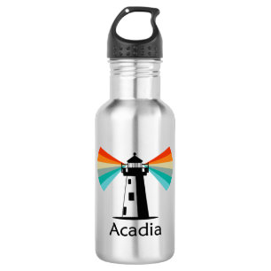 Acadia National Park Leuchtturm Regenbogen Edelstahlflasche