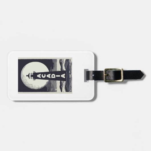 Acadia National Park Lighthouse Moon Gepäckanhänger (Vorderseite horizontal)