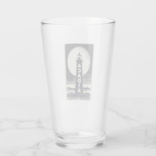 Acadia National Park Lighthouse Moon Glas (Rückseite)