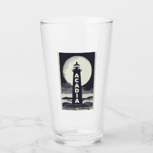 Acadia National Park Lighthouse Moon Glas