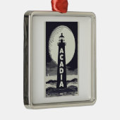 Acadia National Park Lighthouse Moon Ornament Aus Metall (Rechts)