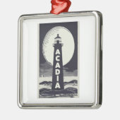 Acadia National Park Lighthouse Moon Ornament Aus Metall (Links)