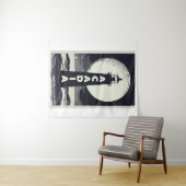 Acadia National Park Lighthouse Moon Wandteppich (Beispiel (Horizontal))