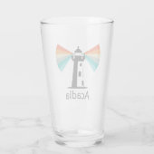 Acadia National Park Lighthouse Rainbow Glas (Rückseite)