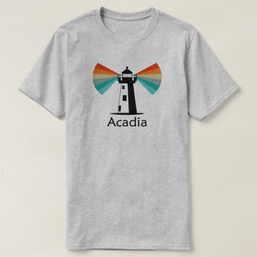Acadia National Park Lighthouse Rainbow T-Shirt (Design vorne)