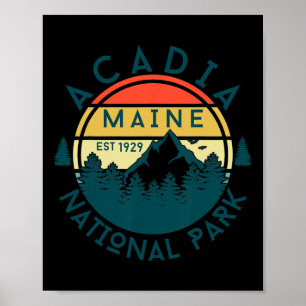Acadia National Park Maine Berge Natur Wandern Poster
