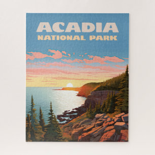 Acadia National Park Maine Küste Retro Puzzle