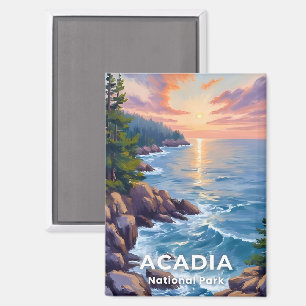 Acadia National Park   Maine Malerei Reise Kunst Magnet