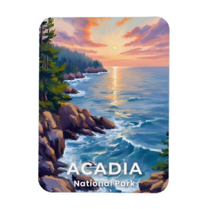 Acadia National Park   Maine Malerei Reise Kunst Magnet