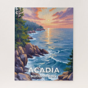 Acadia National Park   Maine Malerei Reise Kunst Puzzle