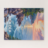 Acadia National Park | Maine Malerei Reise Kunst Puzzle (Horizontal)