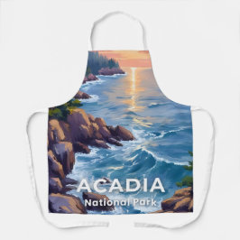 Acadia National Park | Maine Malerei Reise Kunst Schürze