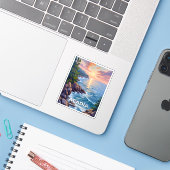 Acadia National Park | Maine Painting Travel Art Aufkleber (Laptop mit iPhone)