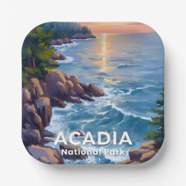 Acadia National Park | Maine Painting Travel Art Pappteller