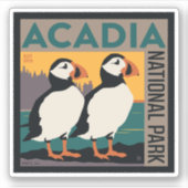 Acadia National Park, Maine | Puffins Aufkleber (Vorderseite)