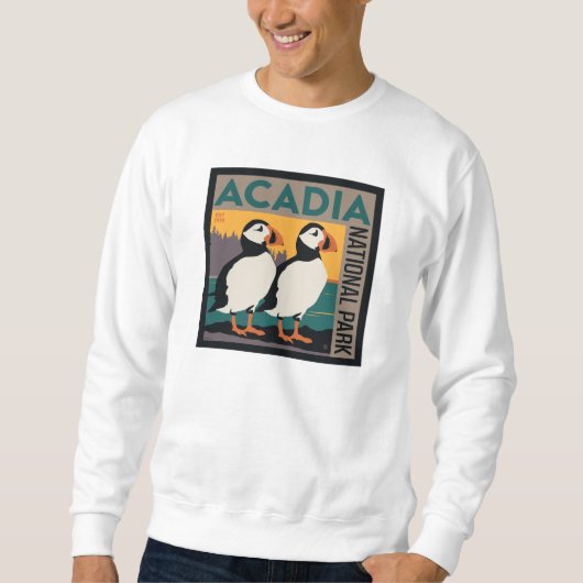 Acadia National Park, Maine | Puffins Sweatshirt (Vorderseite)