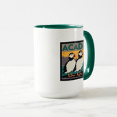 Acadia National Park, Maine | Puffins Tasse (VorderseiteRechts)