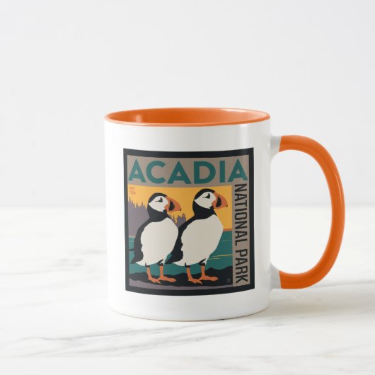Acadia National Park, Maine | Puffins Tasse (Rechts)