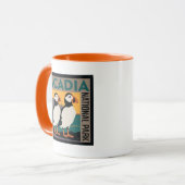 Acadia National Park, Maine | Puffins Tasse (Vorderseite Links)