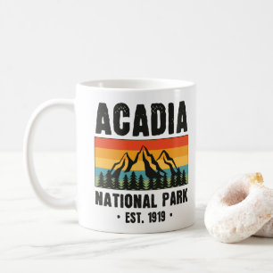 Acadia National Park, Maine Retro Vintage Kaffeetasse