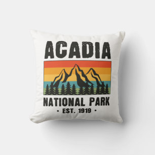 Acadia National Park, Maine Retro Vintage Kissen