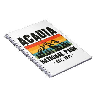 Acadia National Park, Maine Retro Vintage Notizblock