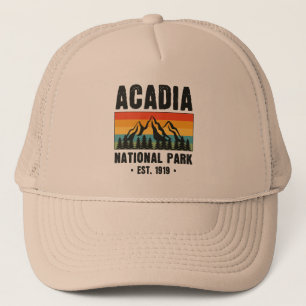 Acadia National Park, Maine Retro Vintage Truckerkappe
