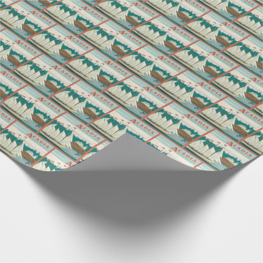 Acadia National Park, Maine | Sailboat & Whale Geschenkpapier (Ecke)