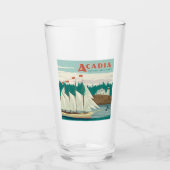 Acadia National Park, Maine | Sailboat & Whale Glas (Vorderseite)