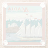Acadia National Park, Maine | Sailboat & Whale Glasuntersetzer (Rückseite)