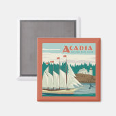 Acadia National Park, Maine | Sailboat & Whale Magnet (Vorderseite/Rückseite)