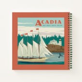 Acadia National Park, Maine | Sailboat & Whale Notizblock (Rückseite)