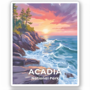 Acadia National Park   Otter Cliffs Maine Reise Aufkleber