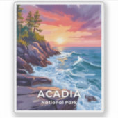 Acadia National Park | Otter Cliffs Maine Travel Aufkleber (Vorderseite)