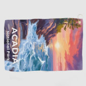 Acadia National Park | Otter Cliffs Maine Travel Golfhandtuch (Horizontal)