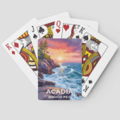 Acadia National Park | Otter Cliffs Maine Travel Spielkarten (Rückseite)