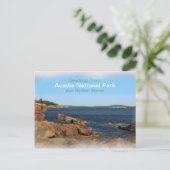 Acadia National Park Painted Souvenier Postcard Postkarte (Stehend Vorderseite)