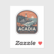 Acadia National Park Retro-Emblem