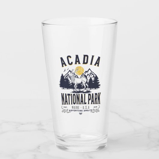 Acadia National Park Rustic Landscape Glas (Vorderseite)