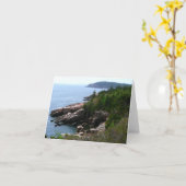 Acadia National Park Shoreline, Maine Card Karte (Gelbe Blume)