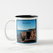Acadia National Park Thunder Hole Maine Zweifarbige Tasse (Links)
