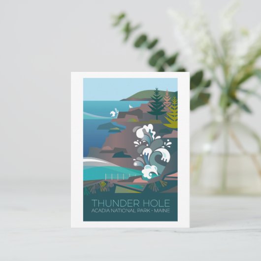 Acadia National Park, Thunder Hole Postcard Postkarte (Stehend Vorderseite)