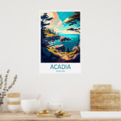 Acadia National Park Travel Print Wall Art Acadia Poster (Küche)