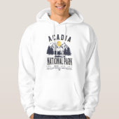 Acadia National Park Vintage Landscape Hoodie (Vorderseite)