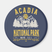 Acadia National Park Vintage Landscape Magnet (Vorne)