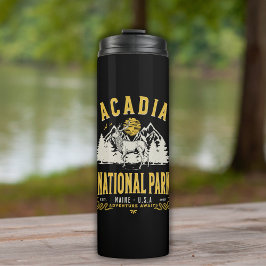 Acadia National Park Vintage Landscape Thermosbecher