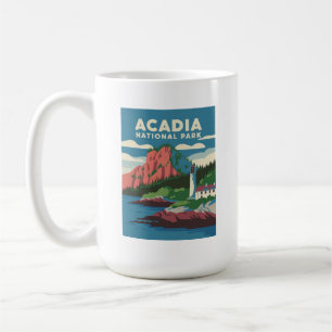 Acadia National Park Vintage Leuchtturm Kaffeetasse