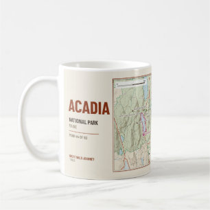 Acadia National Park Wanderkarte Tasse