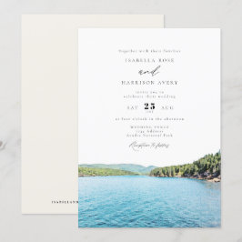 ACADIA NATIONAL PARK Watercolor Skyline Wedding Einladung